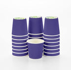 Restaurantware-4 Ounce Ripple Insulated Coffee Cups, 500 Double Wall Corrugated Coffee Cups - Leakproof, Non-Slip, Royal Purple Paper Ribbed Coffee Cups, Recyclable, Matching Lids Sold Separately