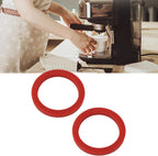 2PCS Silicone Group Gasket for E61, 8mm Brew Head Group Gasket Replacement Espresso Machine for Gaggia (Red)