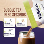 Boba Tea Protein 100% Whey Protein Powder Isolate (Milk Tea), Natural Energy Coffee Replacement, Sugar Free, Gluten Free, Lactose Free, Soy Free, Real Ingredients, 5.9g BCAAs