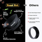 51mm Magnetic Dosing Funnel for Portafilter Espresso Machine ~ High Strength 12 Magnet Design ~ Fits Most Express Coffee Machines ~ Home Barista Espresso Portafilter Adapter ~ UK Brand