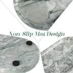 Koville Marble Bathroom Tray for Countertop, Vanity Tray Stone Trays for Decor, Natural Marble Decorative Tray for Dresser Organizer, Storage Trays for Perfume, Jewelry, Cosmetics(Retro Light Green)