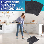 Newwiee 6 Pcs Extra Large Microfiber Cleaning Cloth 30" x 20" Washable Reusable Microfiber Towel Streak Free Lint Free Cloth for Cleaning Home Glass Office Window Bathrooms (Gray)