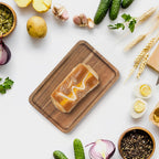 Bathroom Vanity Tray, Bathroom Tray for Counter, Toilet Tank Tray, Wood Bathroom Tray for Organizing and Home Decor (7.9 x 5.1 x 0.8 inch)