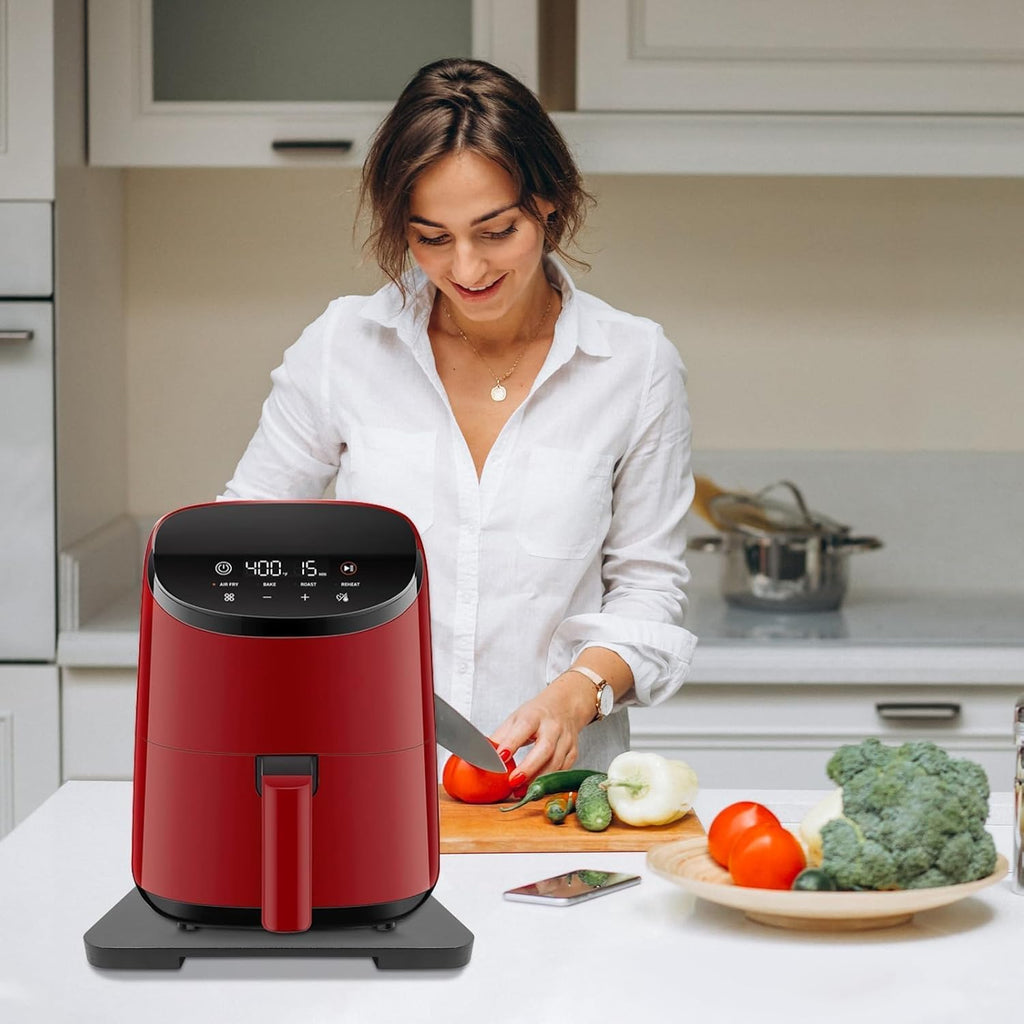 360° Rolling Tray Bamboo Appliance Slider, Appliance Sliders for Kitchen Appliances Sliding Tray for Coffee Maker Appliances Mat Easily from Under The Cabinet Black(13.9"×9.4")