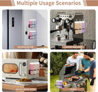 Magnetic Stanley Cup Holder for Refrigerator, 2 Pack Tumbler Organizer with Lid Rack, Water Bottle Organizer for Stanley 40oz, Stanley Cup Accessories for Kitchen