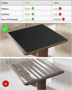 Black Plastic Table Cover Protector, 42" x 78" Waterproof Easy Flat PVC Desk Pad Mat, 1.5mm Thick Rectangle Vinyl Table Top Protector for Dining Room Table, Office, Dresser