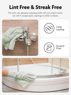 Fantasticlean Microfiber Cleaning Cloth Roll -75 Pack, Tear Away Microfiber Towels, 12" x 12", Reusable, Washable, Scratch Free, Ultra Absorbent Dishcloth for Home Supplies, Car, Pet (Moss Green)