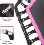 ONETWOFIT 42"/45" Rebounder Trampoline for Adults, Silent Mini Trampoline Indoor Exercise Fitness Trampoline Bungee Rebounder Workout Max Load 330lbs
