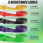 WHATAFIT Resistance Bands, Pull Up Assistance Bands, Exercise Bands, Workout Bands Set for Men and Women Home Fitness, Body Stretching, Strength Training, Physical Therapy