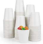 200 Pack 5 oz Paper Cups, Disposable Small Bathroom Mouthwash White Cups for Office, Parties, Travel, Picnics and Events