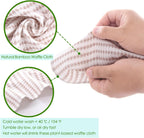 Kitchen Washcloths 12 Pack, 10x14 Inch Small Dish Cloth for Washing Dishes, Lint Free Fast Dry Reusable Cleaning Cloth, Ultra Soft & Scratch Free Waffle Dish Rag, Easy to Rinse Multicolor Dishcloth