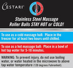 Massage Ball Hot Cold Roller Ball - Relieve Muscle Pain Fast - Stainless Steel Gel Balls for Heat or Ice Therapy-Feet Pain-Plantar Fasciitis-Back Ache-Myofascial Release–Deep Tissue Trigger Points