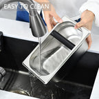 Espresso Knock Box, Stainless Steel Coffee Knock Box Large Capacity Coffee Pucks Container Espresso Machine Tool for Coffee Ground