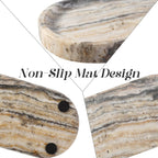 Koville 10"x5" Marble Vanity Tray for Bathroom Kitchen Countertop, Natural Marble Trays for Home Decor, Perfume Organizer Jewelry Dish, Stone Tray for Dresser, Decorative Candles Trays