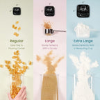 Felli Flip Tite Storage Container with Lid 6" XL Air Tight Ring Lock Top, Clear Acrylic Canister Set for Kitchen, Pet Cat Dog Food Treats, 5 lb Flour Sugar Pantry Organizer (Nest-L, Black)