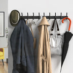 VAEHOLD Wall Hooks, Heavy Duty Aluminum Towel Hooks for Hanging Coat, Hat, Key, Clothes, Closet Hook Wall Mount for Kitchen, Bathroom, Office (“C“ Shape Coat 5 Hooks 2 Pack)