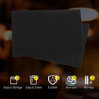 Tioncy 6 Pcs Bar Mat for Countertop 18 x 12 Inch Non Slip Cocktail Rubber Coffee Bar Service Mat for Bartending Hot Dishes Restaurants Barbershop Clippers Hot Pads, Black