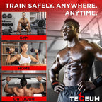 TECEUM Weightlifting 18" & 12" Wrist Wraps with Thumb Loop – Heavy Duty Wrist Workout Braces for Men and Women – Ideal for Powerlifting, Strength Training, Bodybuilding