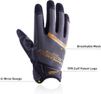 HANDLANDY Mens Work Gloves Touch screen, Utility Mechanic Gloves, Flexible Breathable Fit- Padded Knuckles & Palm