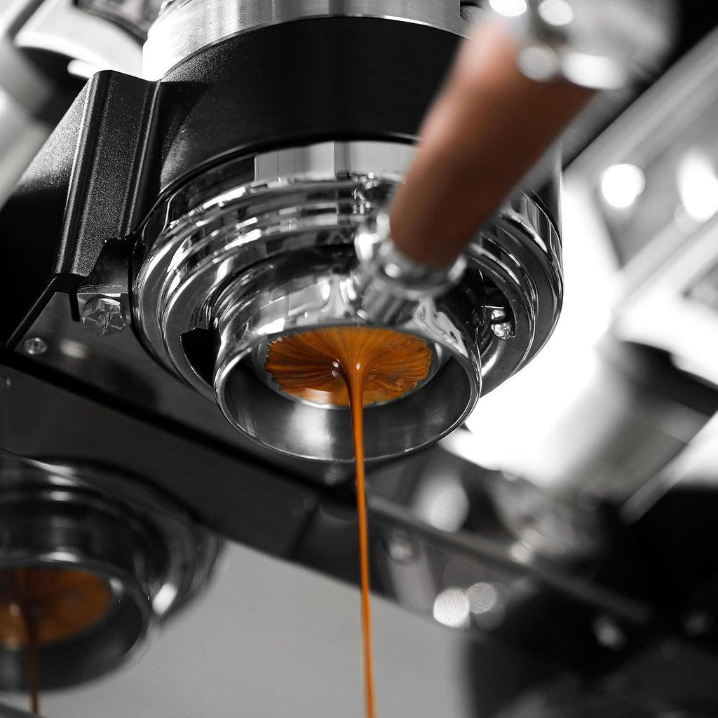 MHW-3BOMBER 51mm Espresso Filter Basket, 12g Double-layer Stainless Steel High Precision Extraction Portafilter Basket Filter Fits Most 51mm Portafilter/Tamper, Ridged, FB5619-OS