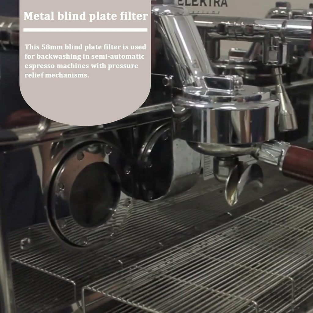 58mm Backflush Disk, Blind Portafilter Basket for Espresso Coffee Machine Maker Back Flush Insert Basket 2 Pcs