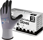 PROMEDIX P Nitrile Coated Work Gloves,MicroFoam Safety Work Gloves Men,Seamless Knit Nylon&spandex Gloves with Grip
