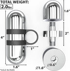 Synergee Cardio Hand Weights. Steel Hand Weights Dumbbell Set with Anti-Slip Silicone Finger Loop for Workout, Fitness, Training for Men and Women. Sold in Pairs. Available in 1lb, 1.5lb and 2lb Sets