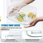 Large Glass Storage Containers with Lids 201oz Extra Large Big Airtight Glass Food Storage Containers for Rotisserie Chicken Watermelon Leftovers Marinade Turkey, BPA Free, Dishwasher Safe