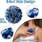 Deep Tissue Massage Ball for Exercise & Recovery - SGS Certification - Targets Back, Shoulder, Legs&Feet - Relieves Muscle Knots, Joint Pain&Tightness, Pressure Point Therapy- Myofascial Release Ball