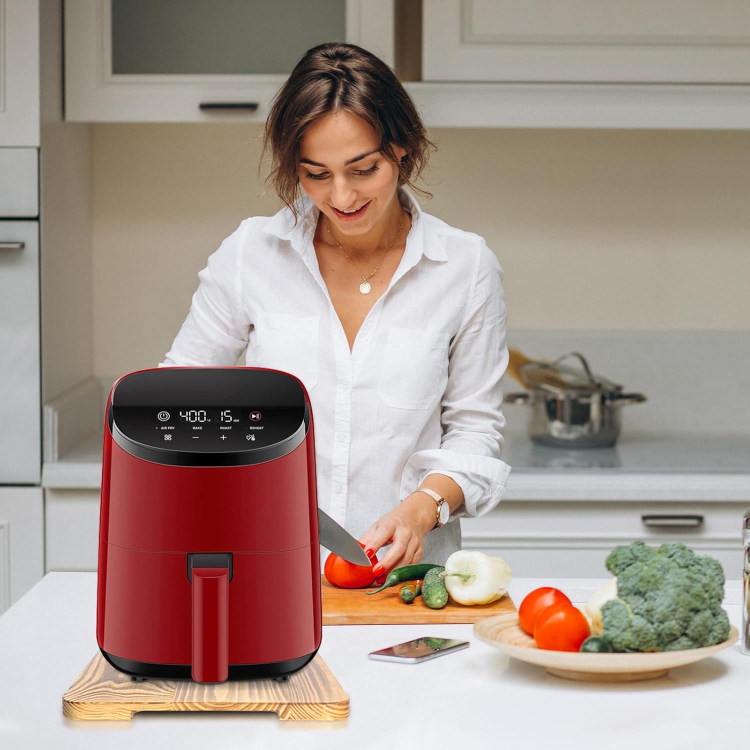 360° Rolling Tray Bamboo Appliance Slider, Appliance Sliders for Kitchen Appliances Sliding Tray for Coffee Maker Appliances Mat Easily from Under The Cabinet Wood(13.9"×9.4")