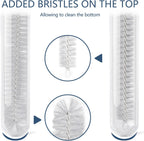 Straw Cleaner Brushes Sets, 12 Pieces 8.2 Inch Botthle Cleaning Brush and Nylon Tube Brush Brush Kit for Sippy Cup, Tumbler, Water Bottle, Drinking Straw (White)