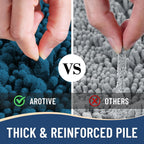 Arotive Luxury Chenille Bathroom Rug Mat, Extra Soft Thick Absorbent Shaggy Bath Rugs, Non-Slip Machine Wash Dry, Plush Bath Mats for Bathroom, Shower and Tub, 24x16, Peacock Blue