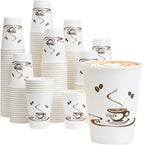 Lamosi 500 Pack 12 OZ Coffee Cups, Disposable Paper Cups for Hot/Cold Beverage, Disposable Cups 12 oz, Leak-Free Paper Coffee Cups for Cafe, Restaurant, Office and Home