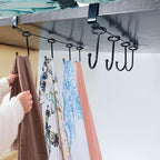 Adjustable Mug Hooks - Secure & Sturdy-Designed for Ease of Use & Durability-Ideal for Kitchens & Pantry Storage-Black Finish for a Sleek & Modern Look