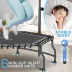 ANCHEER 50" Rebounder Trampoline for Adults With Bar, 550 LBS Mini Trampoline Quiet Exercise Bungee Jumping Cardio Trainer Workout