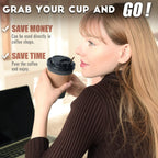 【100 Pack - 12 oz Disposable Coffee Cups To Go with Lids Sleeves and Straws 100% Biodegradable & Compostable Pla Eco Friendly Paper Coffee Cups for Tea Coffee Hot Chocolate