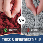 Arotive Luxury Chenille Bathroom Rug Mat, Extra Soft Thick Absorbent Shaggy Bath Rugs, Non-Slip Machine Wash Dry, Plush Bath Mats for Bathroom, Shower and Tub, 70x24, Red