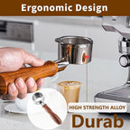 54mm Coffee Bottomless Portafilter, Compatible with Breville Barista Bes 870/878/880/876/840/810/500/450 Replacement Parts Bottomless Portafilter(Reddish brown)