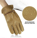 Leather Work Gloves for Men & Women, Reinforced Durable Gardening Gloves,Cowhide Work Gloves,Puncture & Cut Resistant