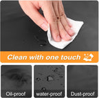 8 Pack Waterproof Rubber Vinyl Apron 40 Inch Chef Aprons for Men Heavy Duty Chemical Work Apron Extra Long Grilling Aprons with Adjustable Bib Apron for Dishwashing Lab Butcher Cooking Kitchen Black