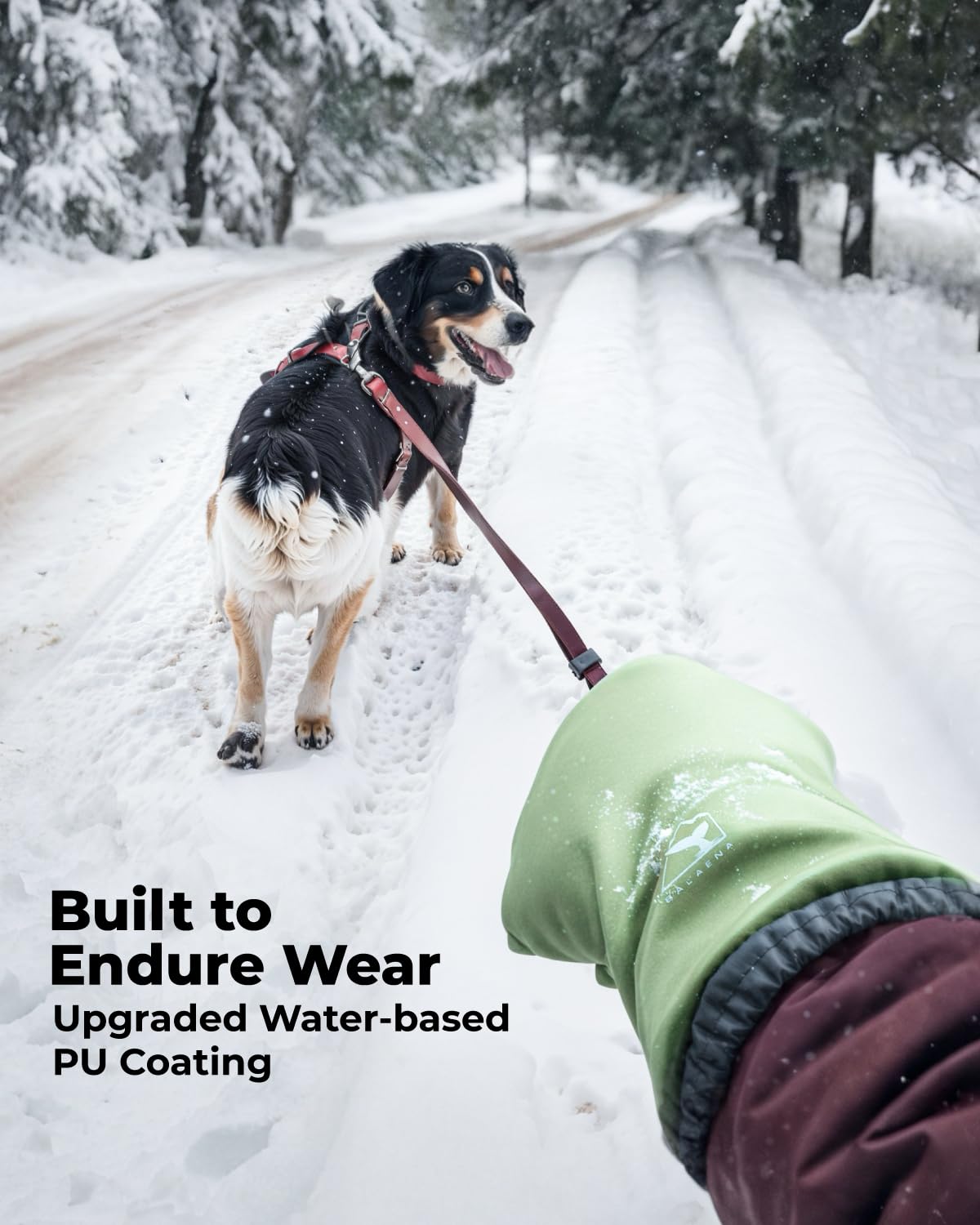 Waterproof Winter Gloves with Grip, Balaena Freezer Gloves for Light Duty Work & Outdoor Adventure, Hiking, Farming, Washing, Ice Fishing, Green, Small