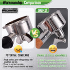 54mm Portafilter for Breville BES870/878/880 Series, Dual Spout Espresso Handle with Siam Rosewood Grip & 304 Stainless Steel Basket