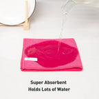 Pink Microfiber Cleaning Cloth 13"x13", Ultra Soft Absorbent Microfiber Cleaning Rags for Housekeeping Cleaning Supplies, Lint Free Reusable Cleaning Cloths for House Washable, Pack of 12