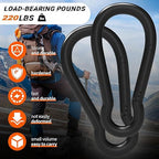 Small Carabiner Clip,15Pcs 2Inch Black Carabiners Clips M5 Alloy Steel Spring Snap Hook,Locking Carribenares for Climbing Hiking Camping Fishing
