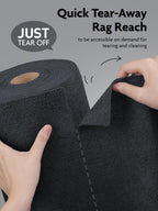 Fantasticlean Microfiber Cleaning Cloth Roll -75 Pack, Tear Away Microfiber Towels, 12" x 12", Reusable, Washable, Scratch Free, Ultra Absorbent for Car, Home Supplies (DimGray)