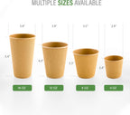 Restaurantware 8 Ounce Double Wall Disposable Coffee Cups, 500 Insulated Kraft Paper Tumblers with Ripple Wall Design, Lids Sold Separately for Hot Drinks like Tea, Hot Chocolate, and More