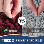 Arotive Luxury Chenille Bathroom Rug Mat, Extra Soft Thick Absorbent Shaggy Bath Rugs, Non-Slip Machine Wash Dry, Plush Bath Mats for Bathroom, Shower and Tub, 30x20, Burgundy