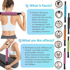 Muscle Roller Stick, Yoga Massage Roller Bar Fitness Beauty Tool for Athletes Relief Leg Back Pain (Pink)