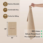 Native Fab Cotton Kitchen Towel with Hanging Loop 16x26 inches, 4-Pack, Waffle Weave Kitchen Towels for Cleaning Drying, Washcloths Soft & Absorbent Cloth Rags, Bar Towel, Dish Cloth, Beige