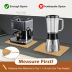 Joy&Grace Appliance Slider for Kitchen Appliances 360° Rolling Sliding Tray for Coffee Maker Countertop, Bamboo Coffee Pot Slider Rolling Tray (Natural, Large 16"x13")